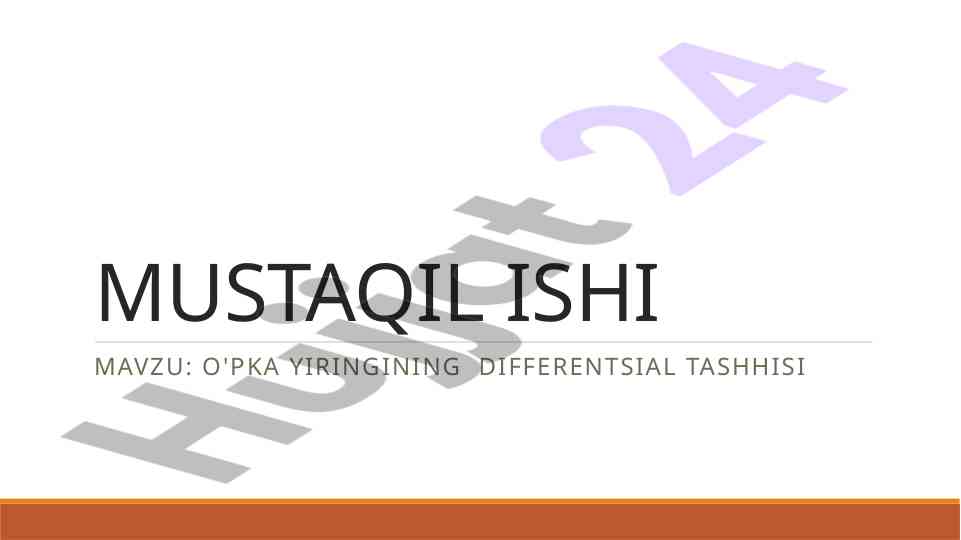 O'pka yiringining differentsial tashhisi