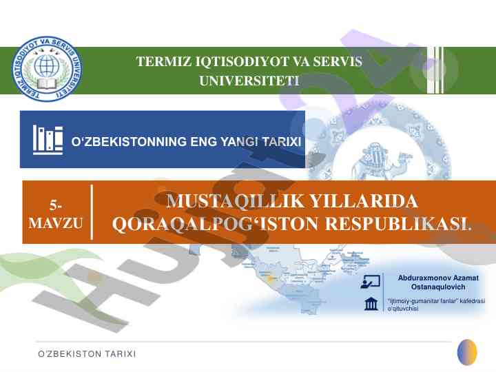 Qoraqalpog‘istonning mustaqillik yillarida rivojlanishi