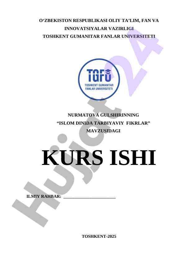 Islom Dinida Tarbiyaviy Fikrlar