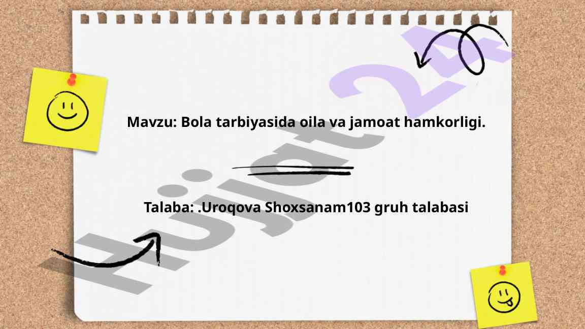 Bola Tarbiyasida Oila Va Jamoat Hamkorligi