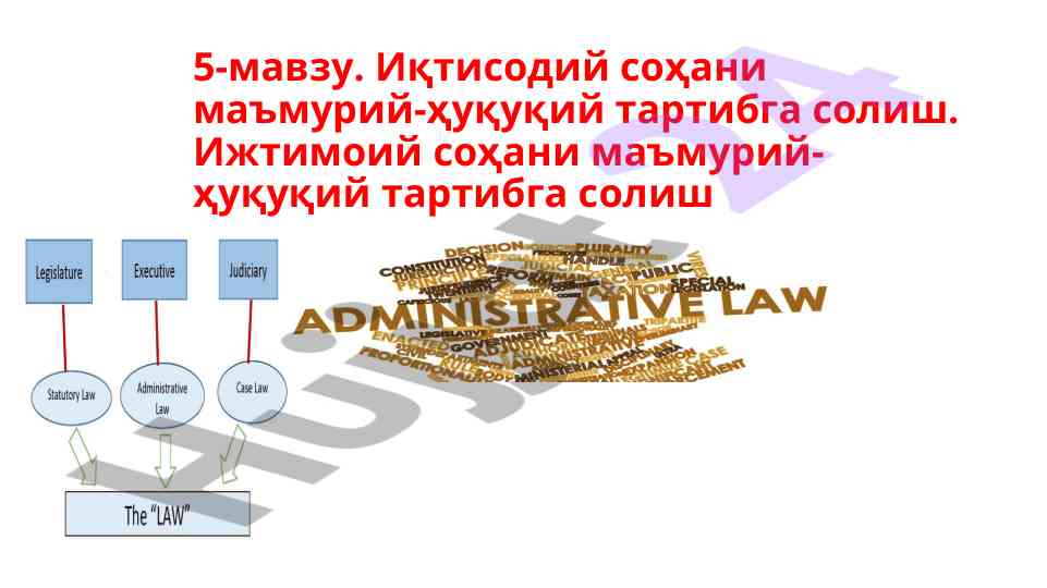 Iqtisodiy va ijtimoiy soha boshqaruvi tarzi
