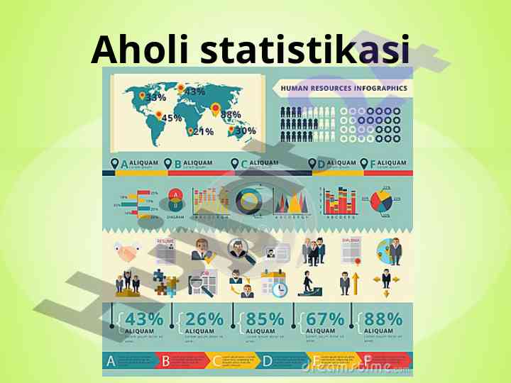 Aholi statistikasi va ijtimoiy salohiyatni o‘rganish