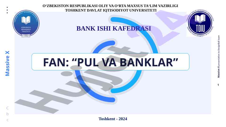 Pul va banklar o‘quv darslari