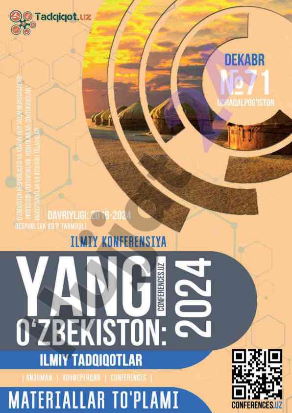 Yangy o'zbekiston ilmiy tadqiqotlar 1-qism