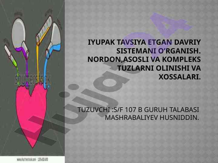 Davriy sistema haqida mendeleyevning tadqiqoti