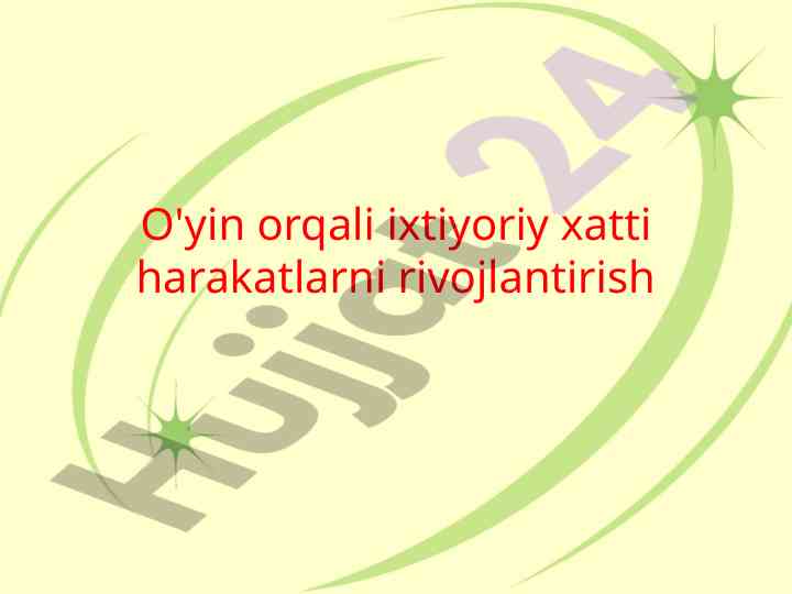 O'yin orqali xatti harakatlarni rivojlantirish