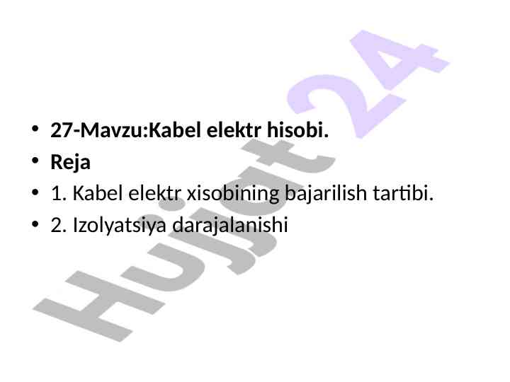 Kabel elektr hisobi: bajarilish tartibi va izolyatsiya