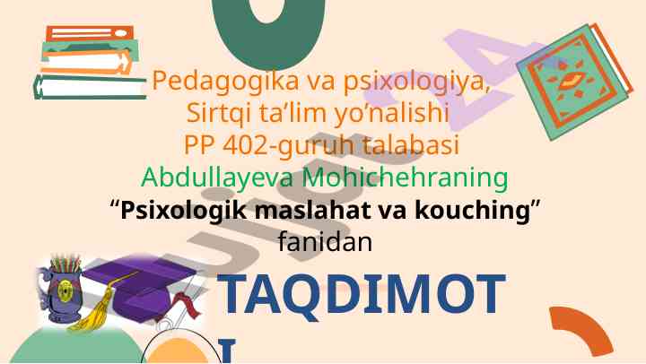 Psixologik maslahat va kouching taqdimoti