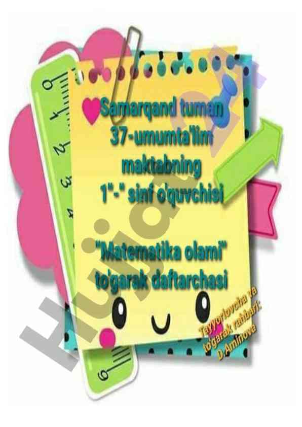 Matematika olami to`garak daftarchasi