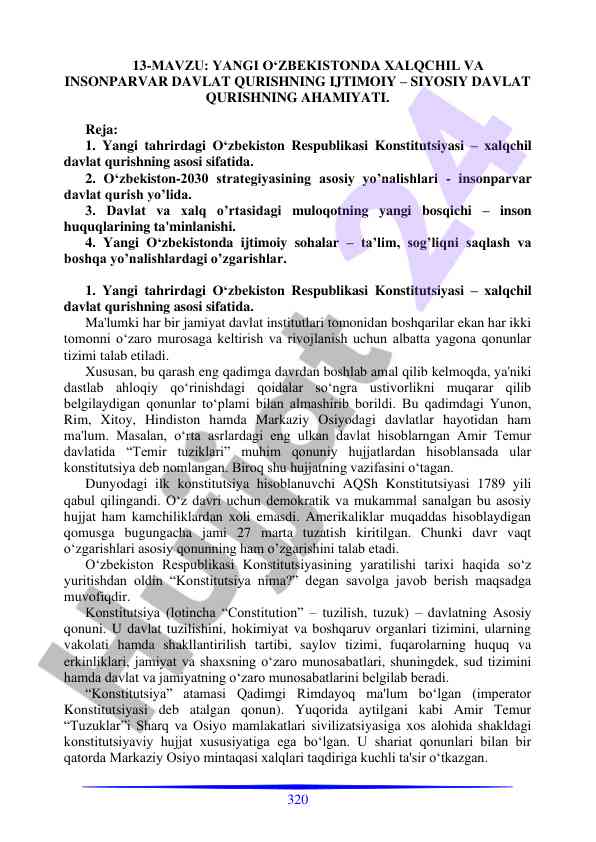 Yangi o‘zbekiston: xalqchil davlat qurishning ahmiyati