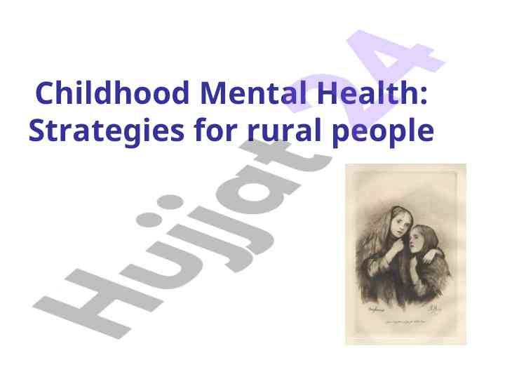 Childhood mental health strategies in rural areas