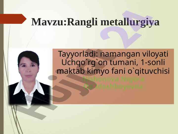 Rangli metallurgiya va uning ijtimoiy ahmiyati