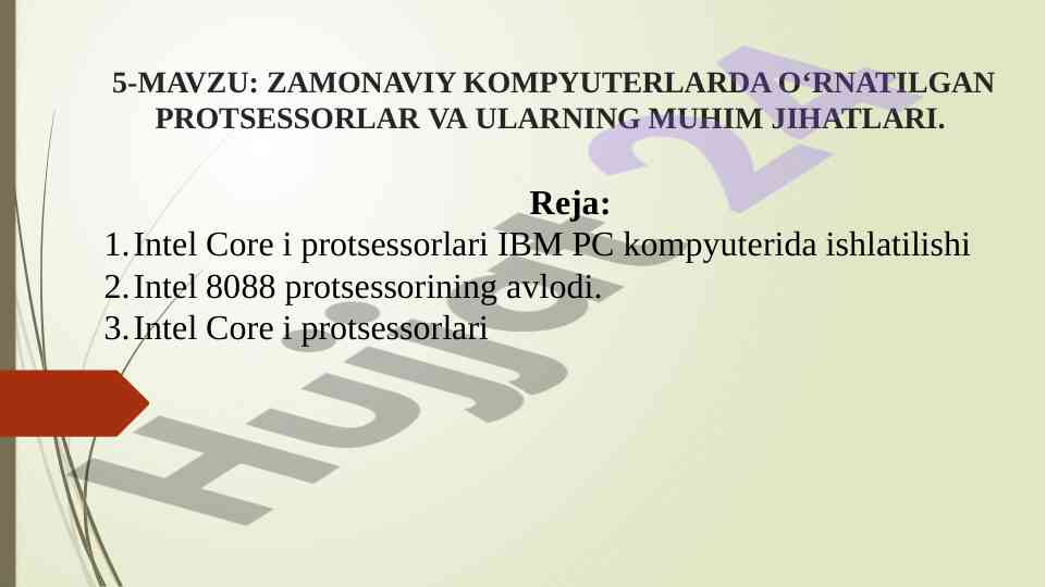 Zamonaviy kompyuterlarda protsessorlar va mu важные jihatlar