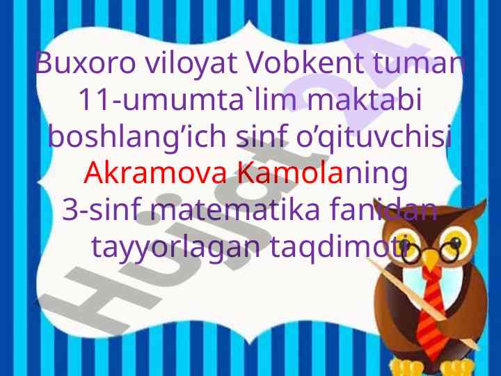 Qoldiqli bo’lish matematikasi taqdimoti