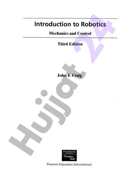 Introduction to robotics mechanics and control overview