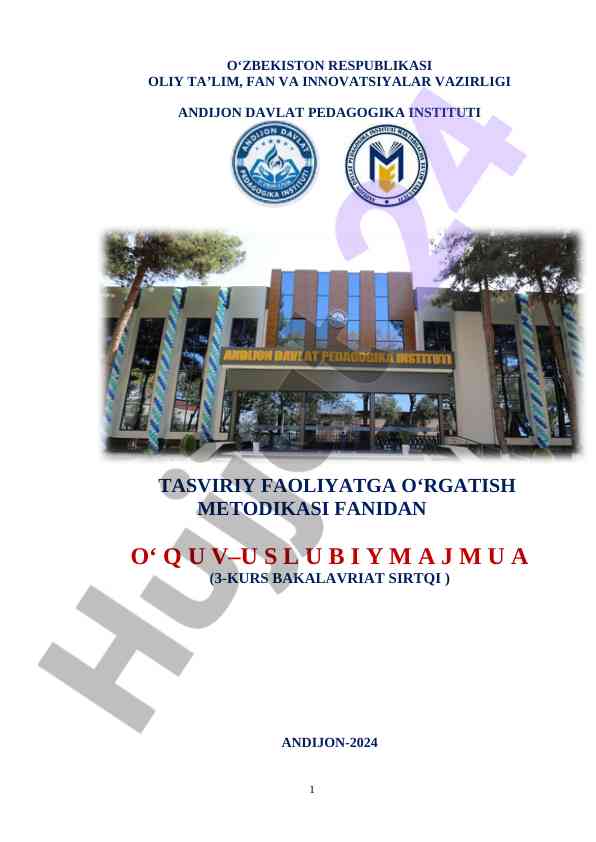 Tasviriy faoliyatga o‘rgatish metodikasining asoslari