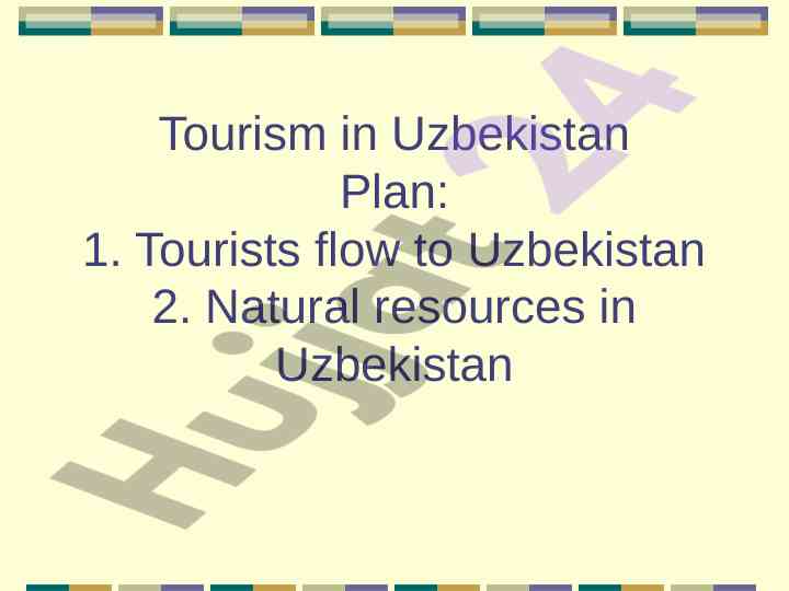 Tourism development and economic impact in uzbekistan