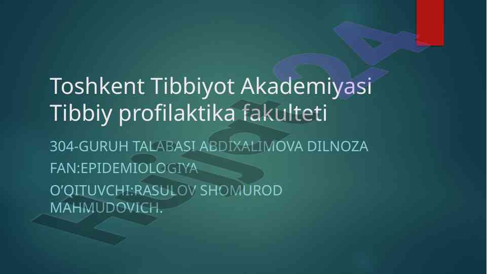 Epidemiyaga qarshi chora-tadbirlar tizimi