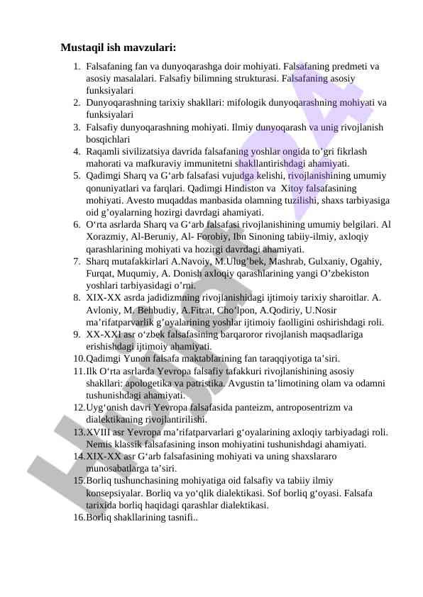 Falsafaning mohiyati va tarixiy shakllari