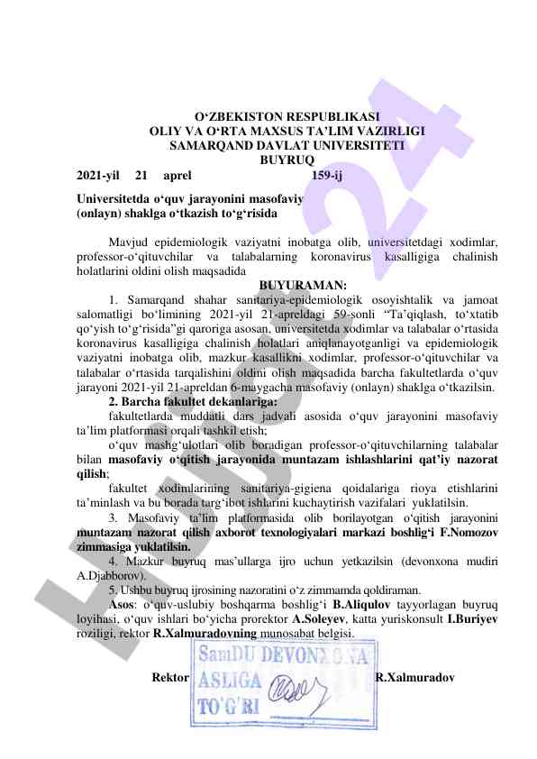 Masofaviy ta’limda o‘quv jarayonini tashkil etish