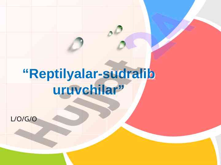 Sudralib yuruvchilar sinfi hakkida ma'lumotlar