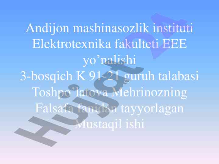 Kategoriya tushunchasi va uning tasnifi