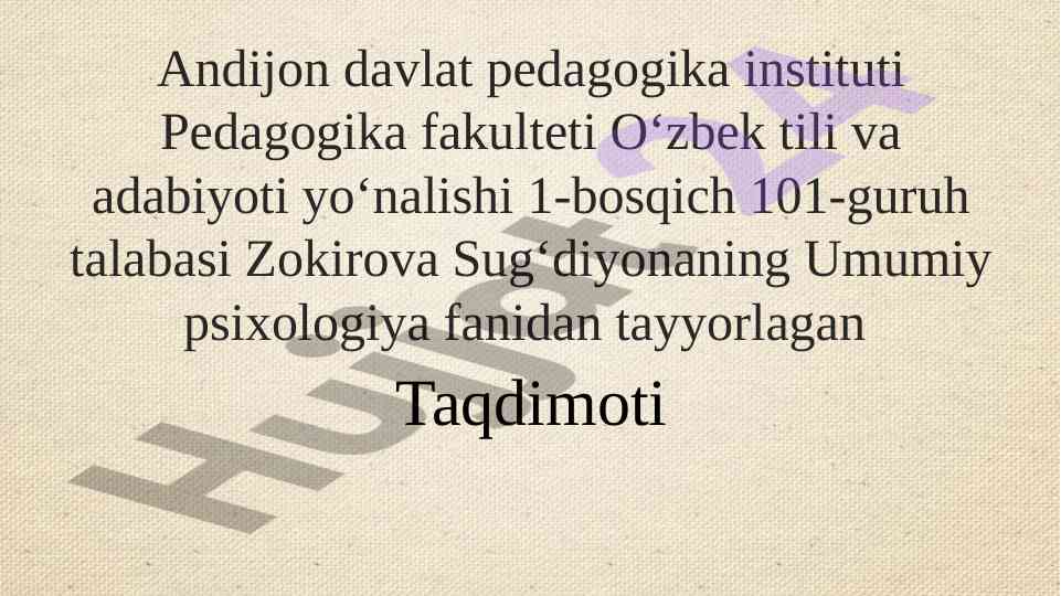 Katta guruhlarda psixologiya taqdimoti