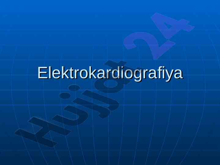 Elektrokardiografiya tahlili va ekg klinikasi