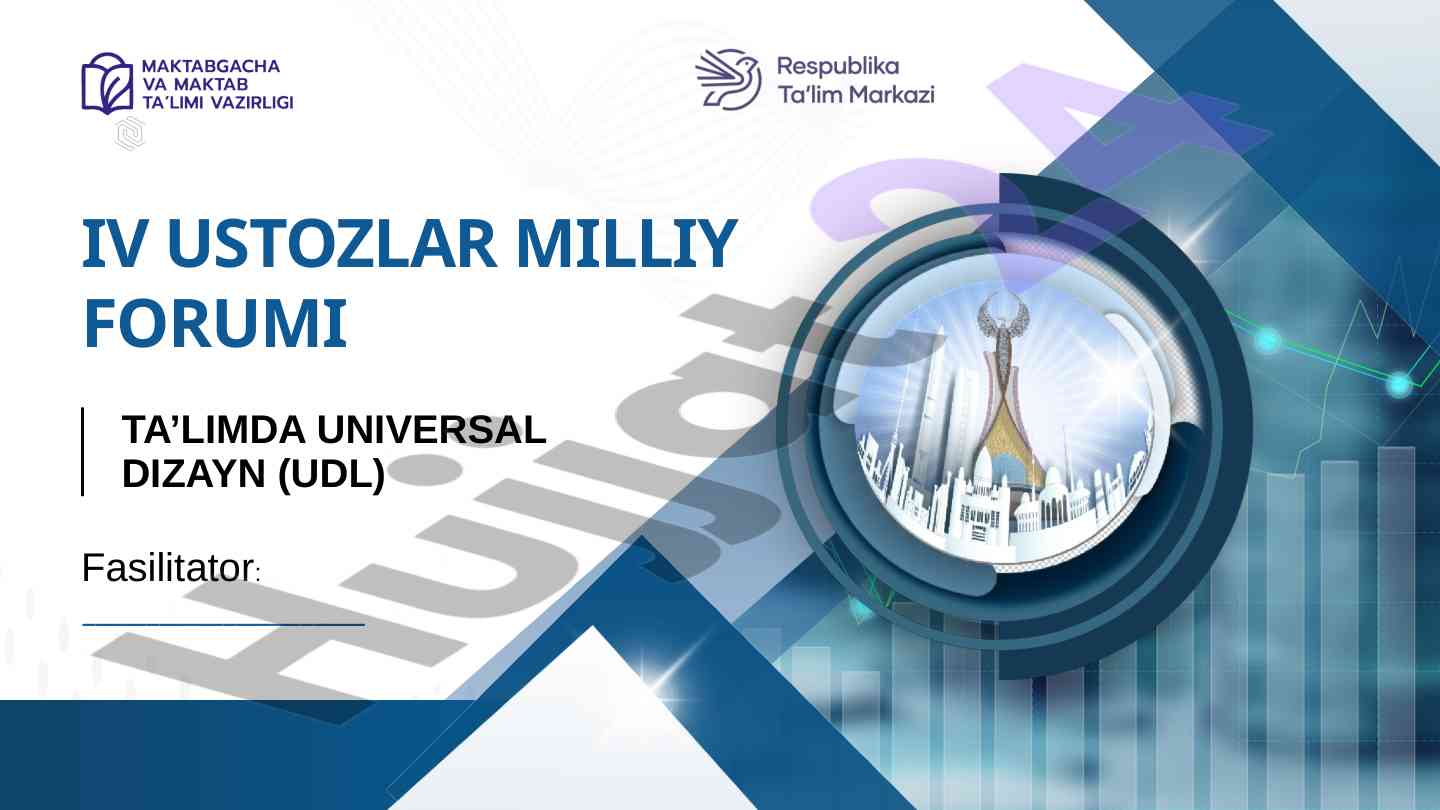 Universal dizayn konsepsiyasini o‘rganish