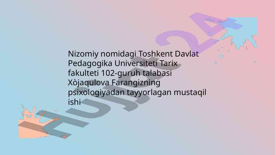 Tafakkur haqida umumiy tushuncha va jarayonlar
