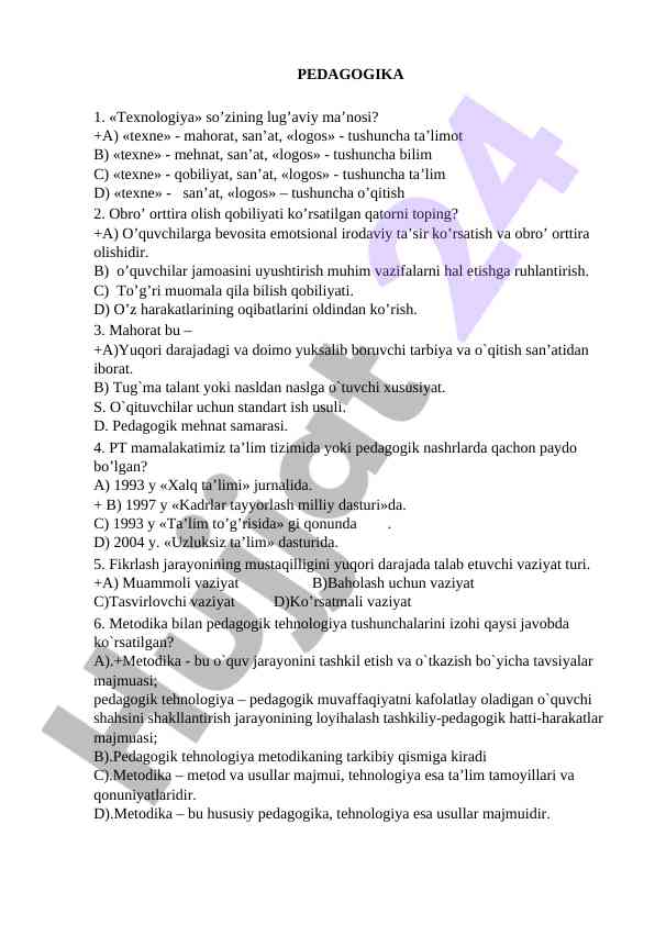 Texnologiya lug‘aviy ma’nosi va ta’lim tizimi