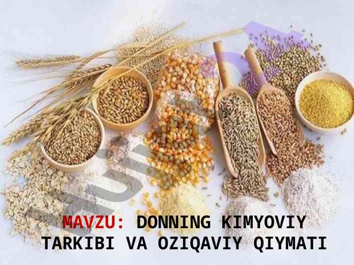 Donning kimyoviy tarkibi va oziqaviy qiymati