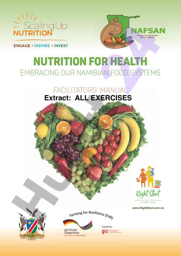 Nutrition for health interactive sessions manual