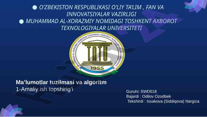 Graf teoriyasida eng qisqa yo'lni aniqlash