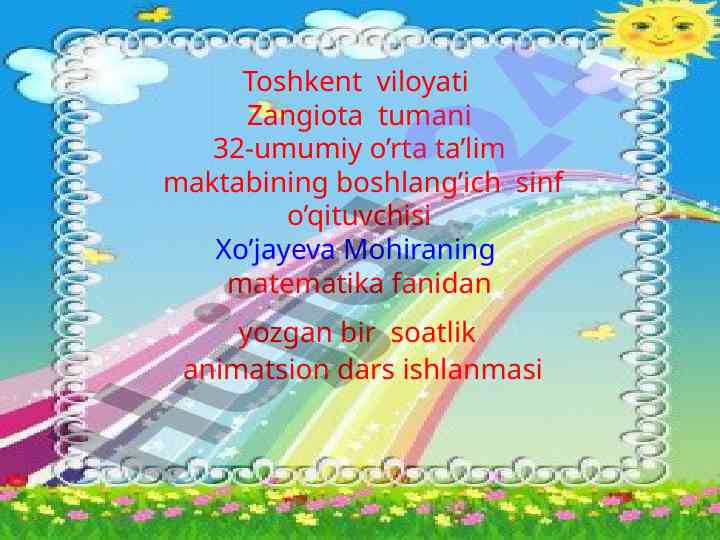 Noma’lum kamayuvchini toping dars ishlanmasi