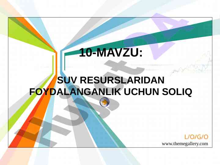 Suv resurslaridan foydalanish uchun soliqlar