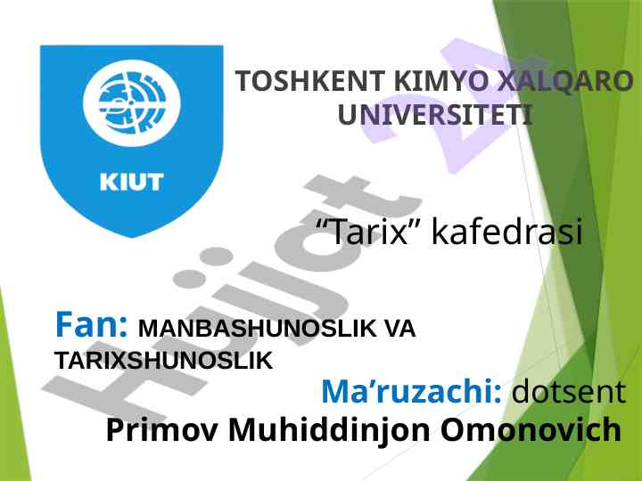 Xix asr va xx asr boshiga oid manbalar tahlili