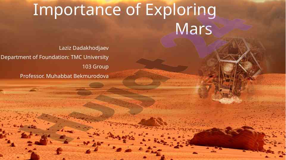 Importance of exploring mars and its implications
