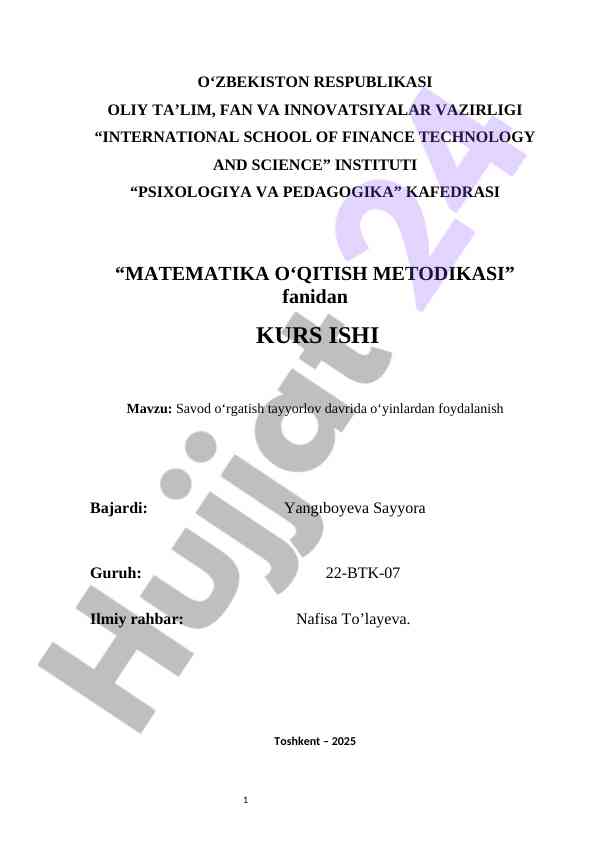 Savod o‘rgatish tayyorlov davrida o‘yinlardan foydalanish | Savod o‘rgatishda o‘yinlardan foydalanish metodikasi