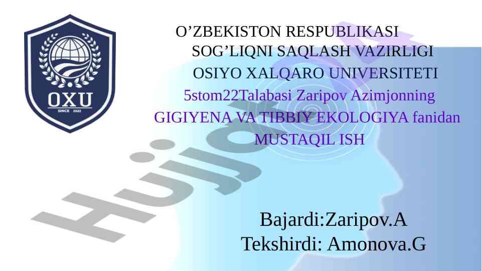 Ichimlik suvining tiniqlashtirilishi va zararsizlantirish