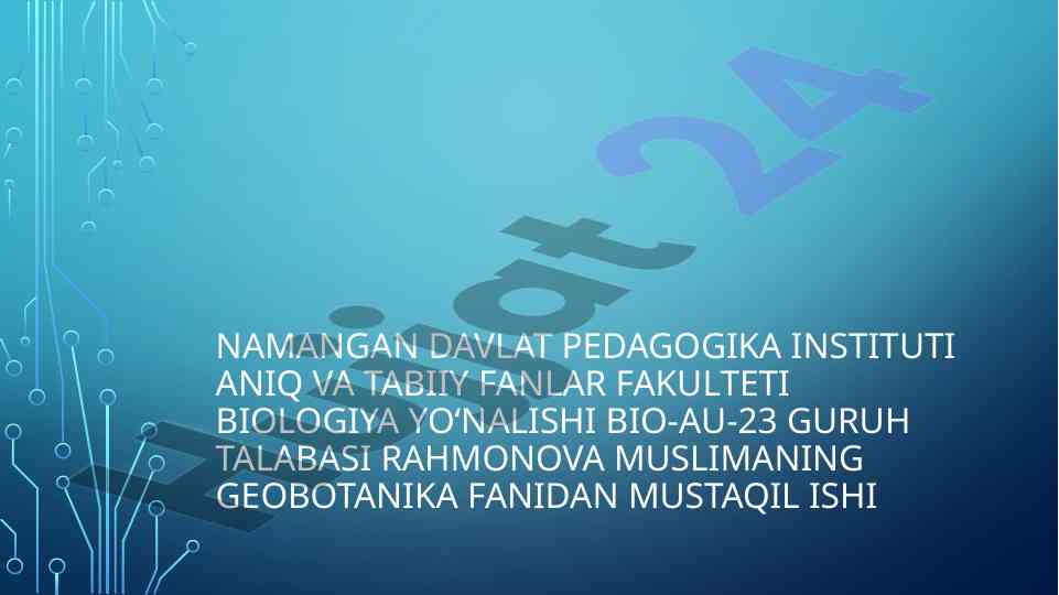 Fitotsenozlarning yerostki qismi haqida tushuncha