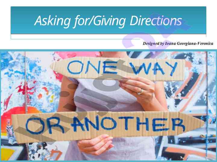 Asking for and giving directions guide