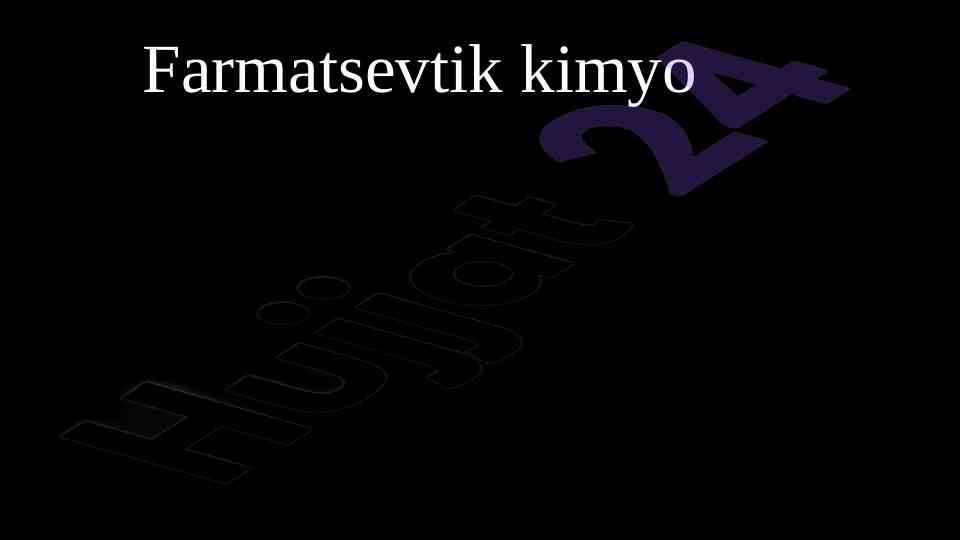 Dori vositalarining farmakopeyaviy tahlil usullari