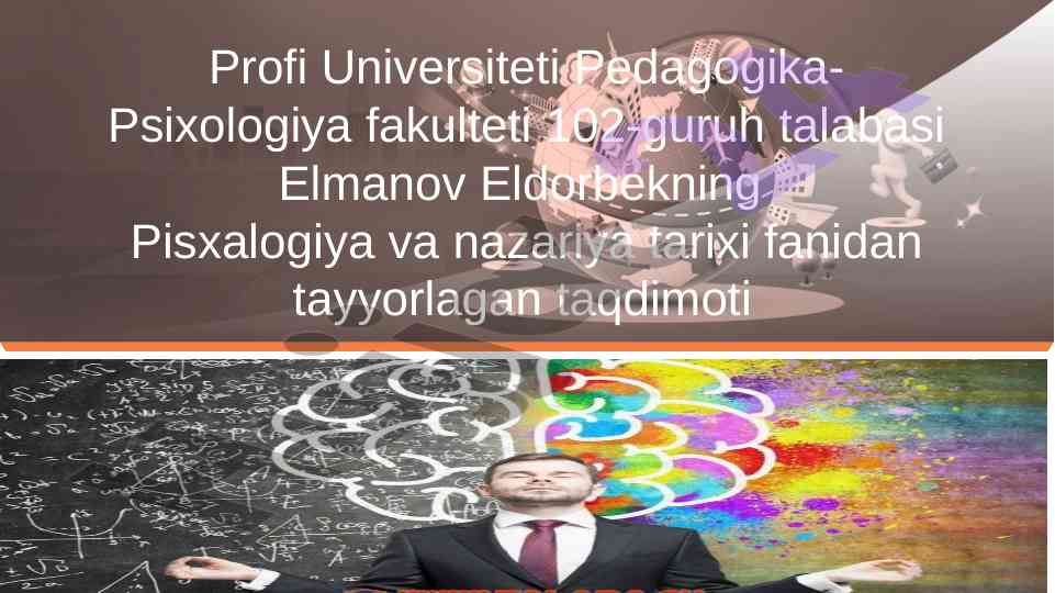 Psixologiyada eksperiment metodi taqdimoti