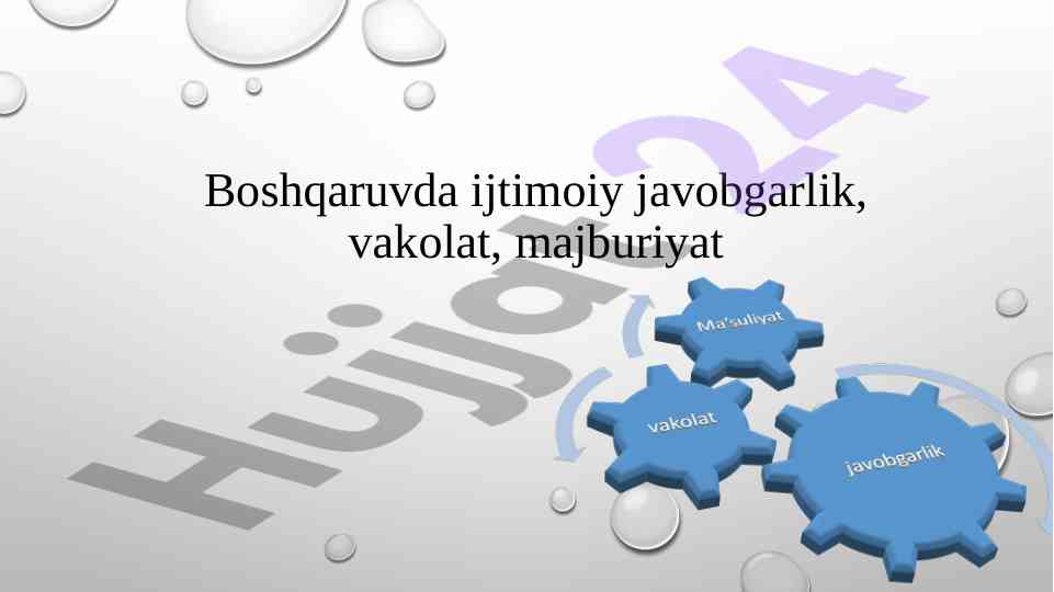 Boshqaruv tizimida ijtimoiy javobgarlik asoslari