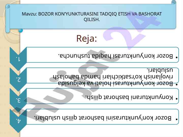 Bozor kon’yunkturasini tadqiq etish va bashorat qilish
