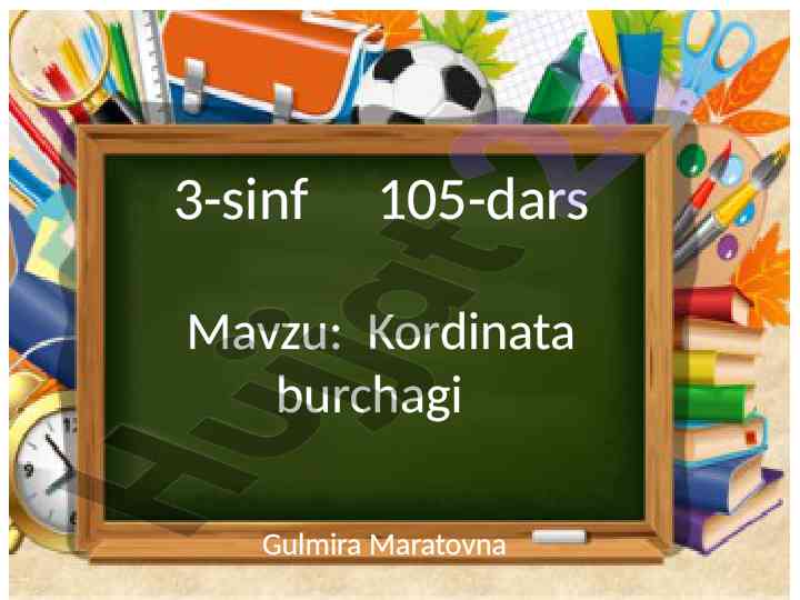 Kordinata burchagi va rangli rasimlar