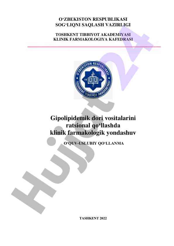 Gipolipidemik dori vositalarini ratsional qo‘llash