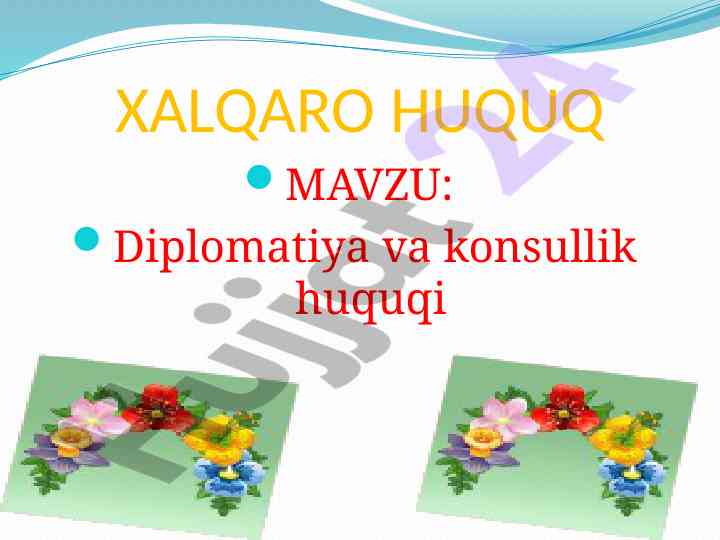Xalqaro huquq tushunchasi va diplomatiya