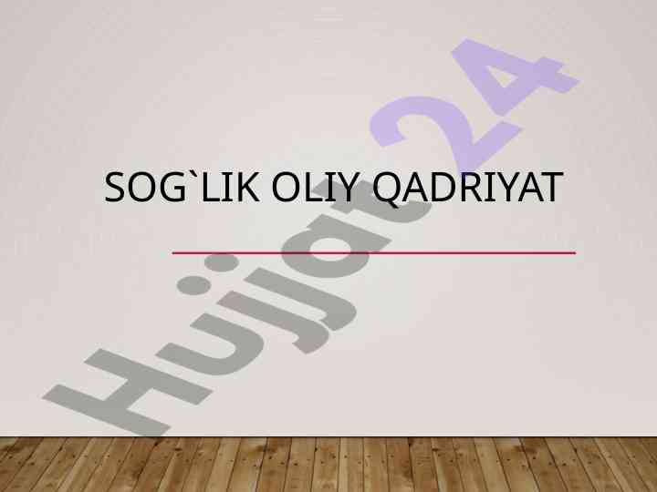 Sog‘lom turmush tarzining asosiy tamoyillari